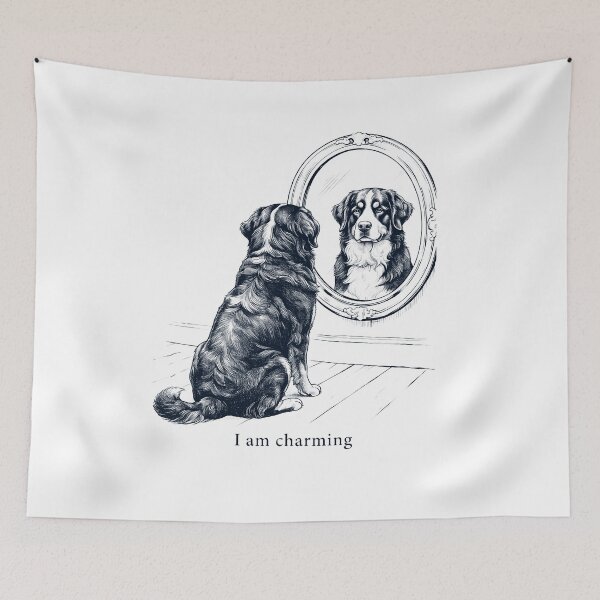 Item preview, Bernese Mountain Dog I Am Charming Mirror Meme Dog Lover designed and sold by dian-rody-crest.