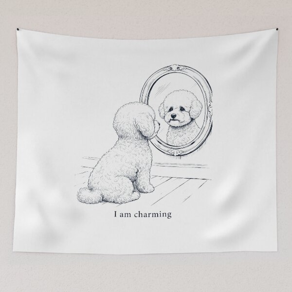 Item preview, Bichon Frise I Am Charming Mirror Meme Dog Lover designed and sold by dian-rody-crest.