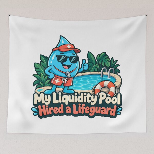 Item preview, Liquidity Pool Lifeguard Funny Trading Cartoon designed and sold by Bikivuno.