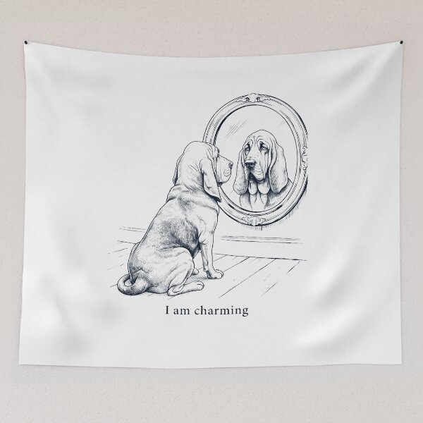 Item preview, Bloodhound I Am Charming Mirror Meme Dog Lover designed and sold by dian-rody-crest.