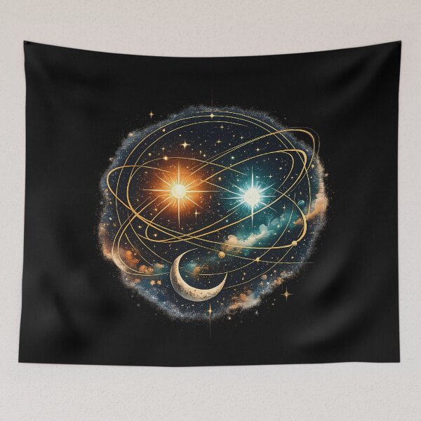 Item preview, Elegant binary star system designed and sold by Daily Quirk.