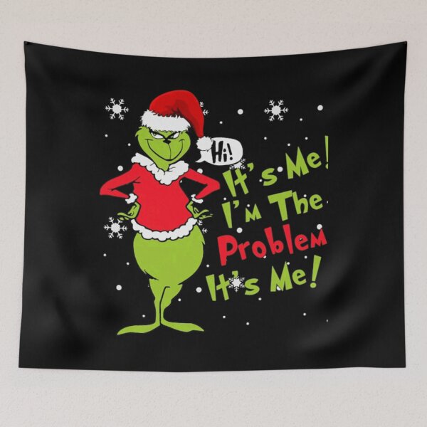 Item preview, funny grinch christmas quote it’s me i’m the problem holiday parody designed and sold by BenjaminThiba.