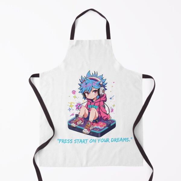 Item preview, Press Start on Your Dreams Retro Anime Gamer designed and sold by Animepopstudio.