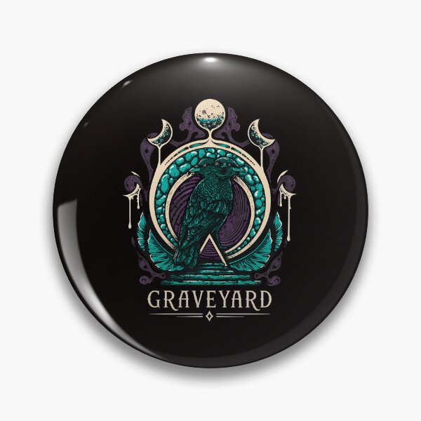 Item preview, Mystic Two Headed Raven Graveyard Moon Art designed and sold by Hector-Studio.