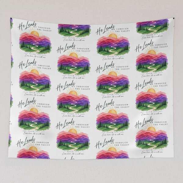 Item preview, Psalm 23:4 He Leads Me Through The Valley designed and sold by Aslan Heart Studio.