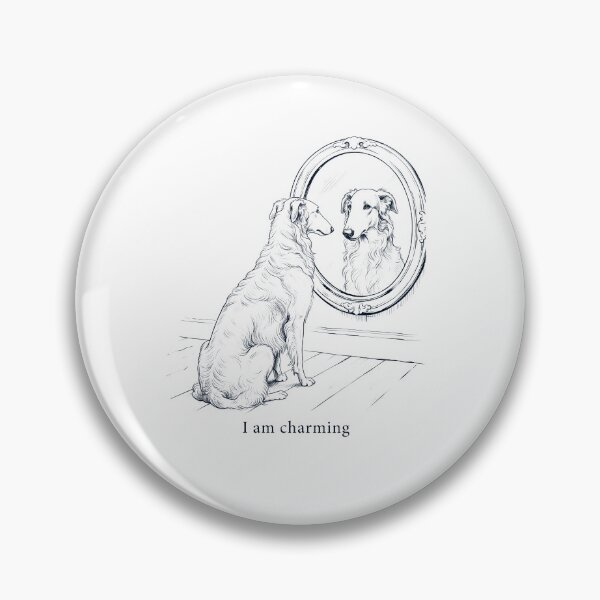 Item preview, Borzoi I Am Charming Mirror Meme Dog Lover designed and sold by dian-rody-crest.