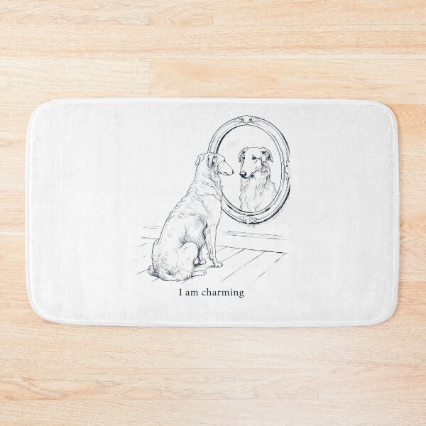 Item preview, Borzoi I Am Charming Mirror Meme Dog Lover designed and sold by dian-rody-crest.