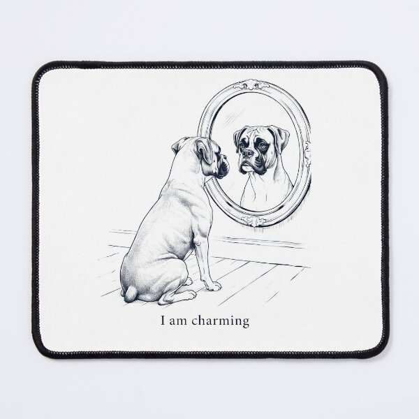 Item preview, Boxer Dog I Am Charming Mirror Meme Dog Lover designed and sold by dian-rody-crest.