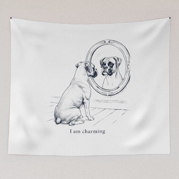 Item preview, Boxer Dog I Am Charming Mirror Meme Dog Lover designed and sold by dian-rody-crest.