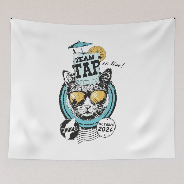 Item preview, Cat sunglasses 'TEAM TAP on Tour' Rhodes 2024 designed and sold by RosemarieKelpin.
