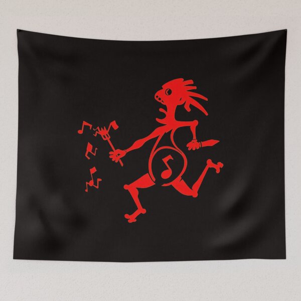 Item preview, Red Abstract Running Figure with Musical Notes Graphic designed and sold by Hector-Studio.