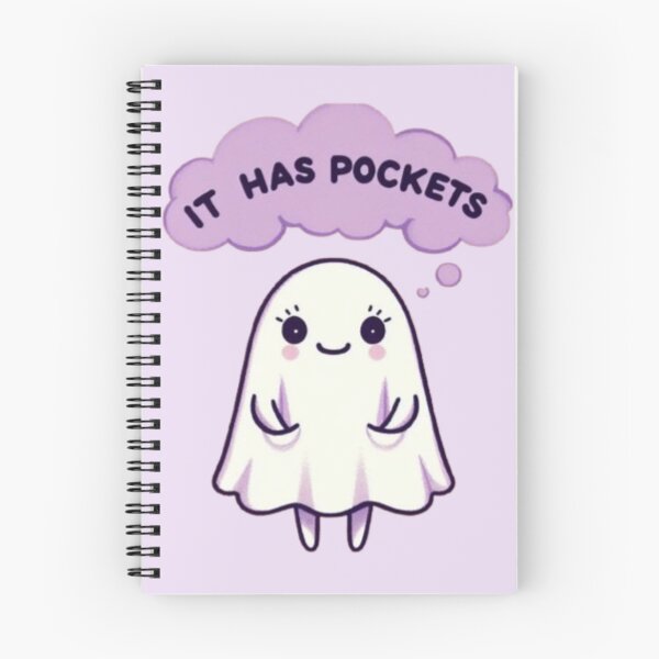 Item preview, It Has Pocket - Spooky Cute Ghost designed and sold by Fictio ⭐​⭐​⭐​⭐​⭐​.