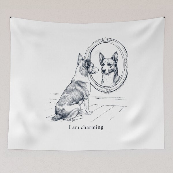 Item preview, Canaan Dog I Am Charming Mirror Meme Dog Lover designed and sold by dian-rody-crest.