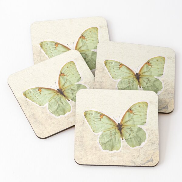 Item preview, Vintage Yellow Butterfly: Retro Distressed Botanical Paper Aesthetic Print designed and sold by Kat Designs Store.