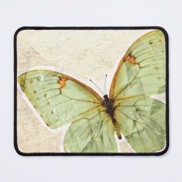 Item preview, Vintage Yellow Butterfly: Retro Distressed Botanical Paper Aesthetic Print designed and sold by Kat Designs Store.