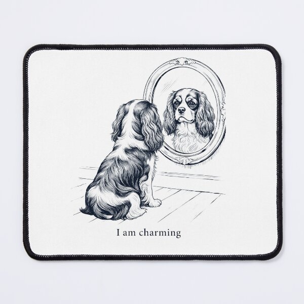 Item preview, Cavalier King Charles Spaniel I Am Charming Mirror Meme Dog Lover designed and sold by dian-rody-crest.