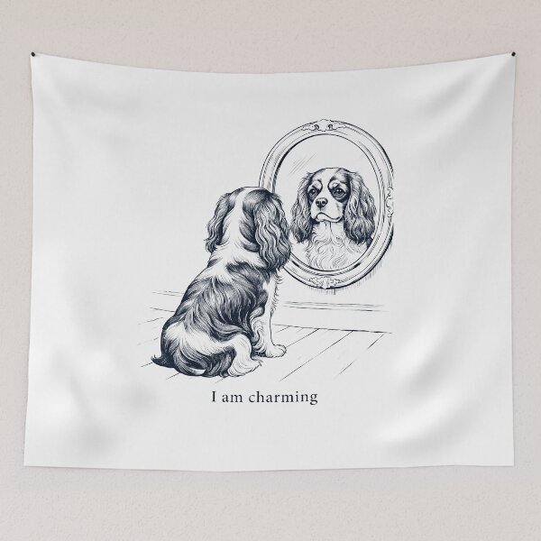 Item preview, Cavalier King Charles Spaniel I Am Charming Mirror Meme Dog Lover designed and sold by dian-rody-crest.