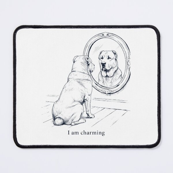 Item preview, Central Asian Shepherd Dog I Am Charming Mirror Meme Dog Lover designed and sold by dian-rody-crest.