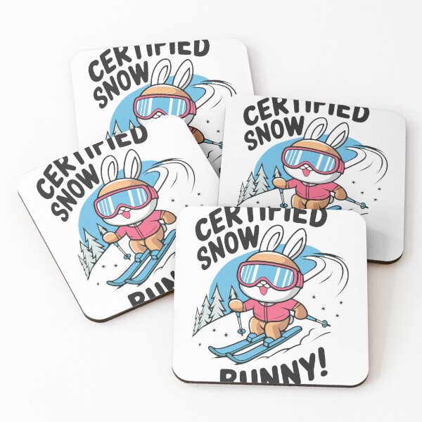 Item preview, Certified Snow Bunny Skiing Rabbit designed and sold by RosemarieKelpin.