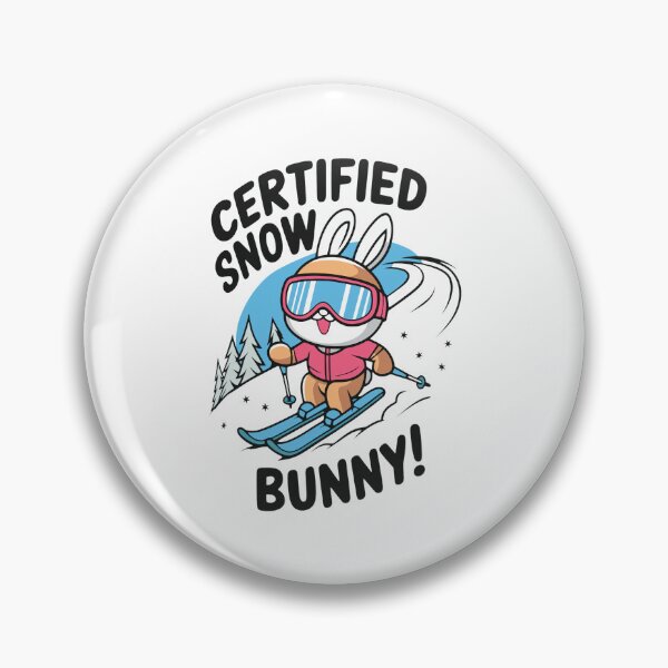 Item preview, Certified Snow Bunny Skiing Rabbit designed and sold by RosemarieKelpin.