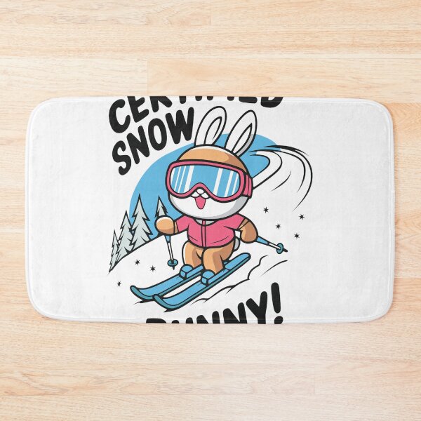 Item preview, Certified Snow Bunny Skiing Rabbit designed and sold by RosemarieKelpin.