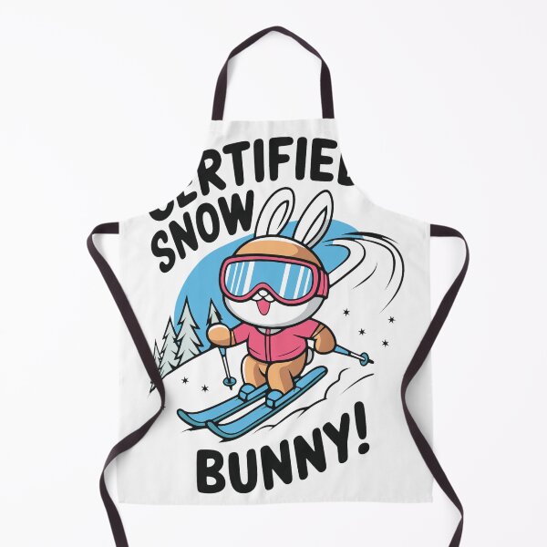 Item preview, Certified Snow Bunny Skiing Rabbit designed and sold by RosemarieKelpin.