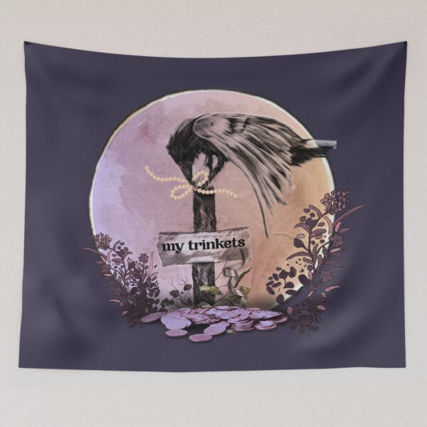 Item preview, My Trinkets - Whimsical Gothic Crow Art designed and sold by ArtistsAtticWI.