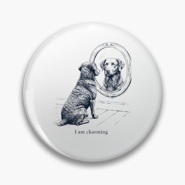 Item preview, Chesapeake Bay Retriever I Am Charming Mirror Meme Dog Lover designed and sold by dian-rody-crest.