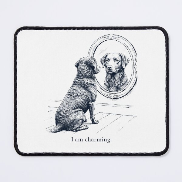 Item preview, Chesapeake Bay Retriever I Am Charming Mirror Meme Dog Lover designed and sold by dian-rody-crest.