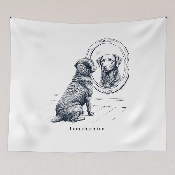 Item preview, Chesapeake Bay Retriever I Am Charming Mirror Meme Dog Lover designed and sold by dian-rody-crest.