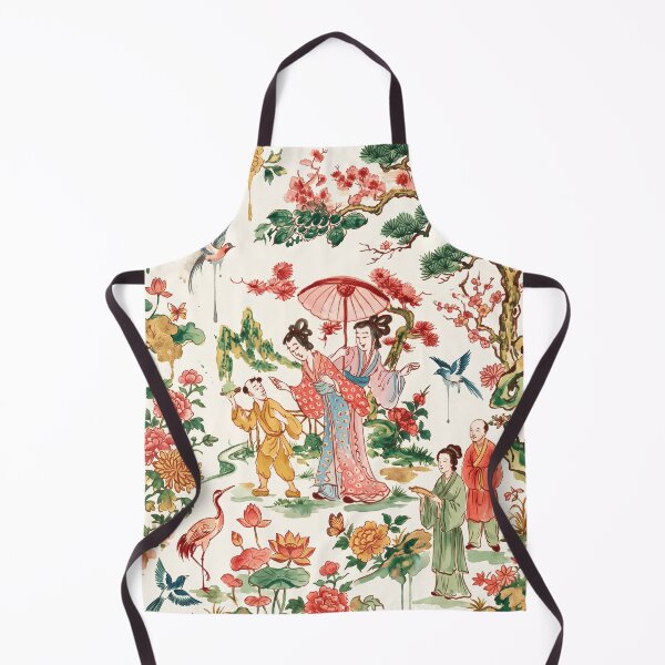 Item preview, Chinoiserie Garden Ladies Watercolor Illustration designed and sold by Fani*.