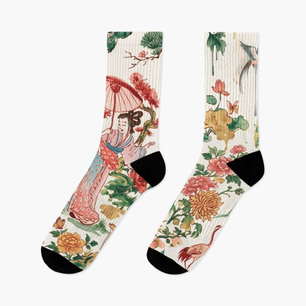 Item preview, Chinoiserie Garden Ladies Watercolor Illustration designed and sold by Fani*.