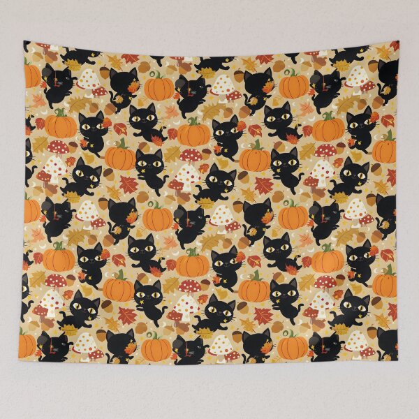 Item preview, Black Cat Pumpkin Foliage designed and sold by AlyssasCreativeBoutique.