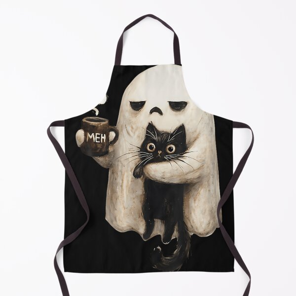Item preview, Retro Funny Boojee Ghost Black Cat Hot Latte designed and sold by sakiruii.