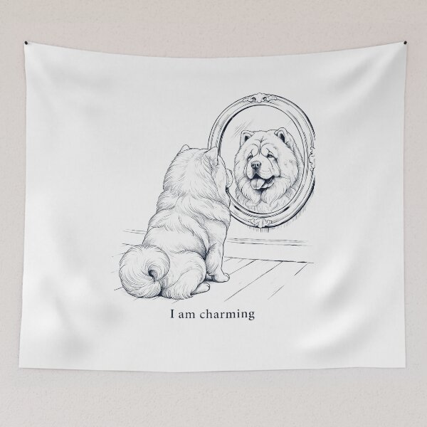 Item preview, Chow Chow I Am Charming Mirror Meme Dog Lover designed and sold by dian-rody-crest.