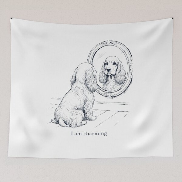 Item preview, Cocker Spaniel I Am Charming Mirror Meme Dog Lover designed and sold by dian-rody-crest.