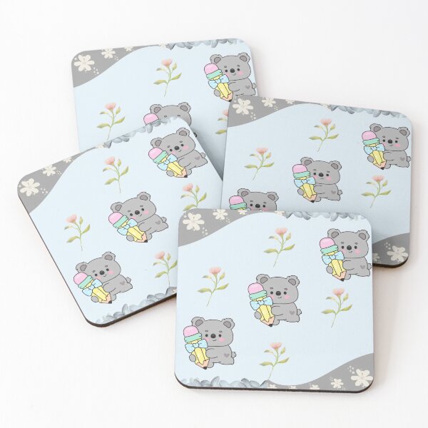 Item preview, Cute Kawaii Koala Bears Holding Yellow Pencils designed and sold by Azurart2.
