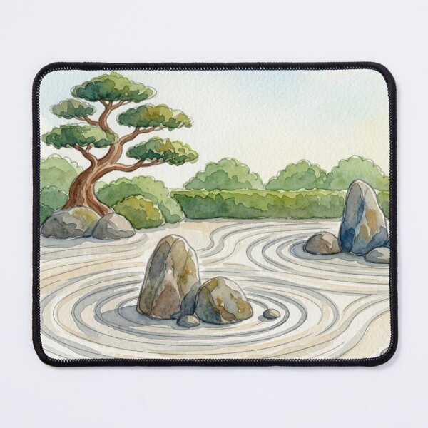 Item preview, Japanese Zen Garden Illustration designed and sold by Dreamic.Art.