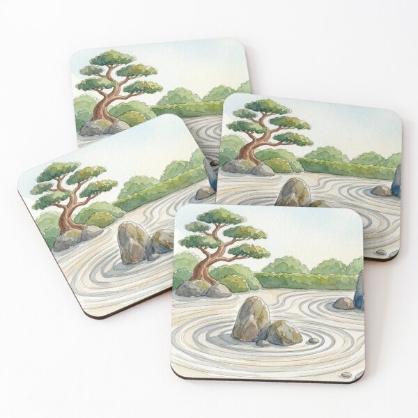 Item preview, Japanese Zen Garden Illustration designed and sold by Dreamic.Art.