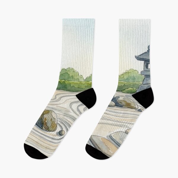 Artikelvorschau, Illustration eines japanischen Zen-Gartens entworfen und verkauft von Dreamic.Art.
