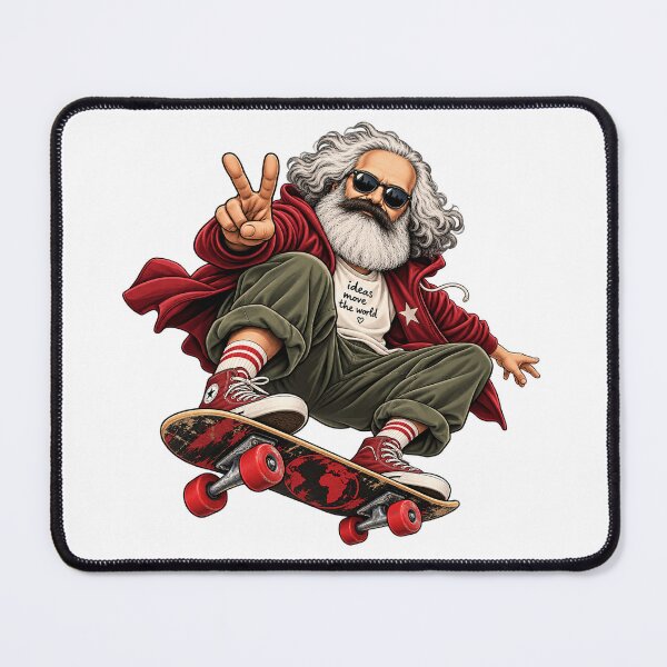 Item preview, Retro Hippie Grandpa Skateboarder designed and sold by RetroPop23.