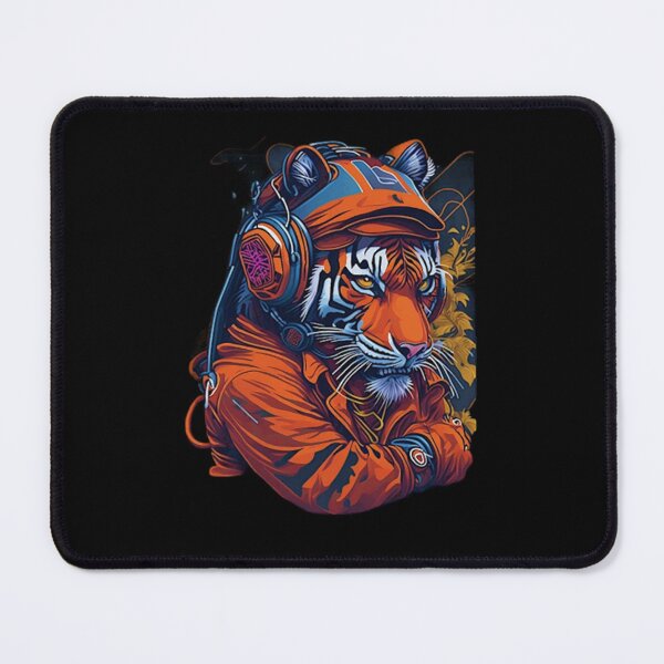 Item preview, Cyberpunk Tiger DJ Headphones Streetwear designed and sold by NainaMore.