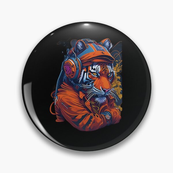 Item preview, Cyberpunk Tiger DJ Headphones Streetwear designed and sold by NainaMore.