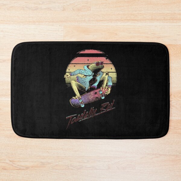 Item preview, Toadally Rad Skater Frog Retro Sunset designed and sold by NainaMore.