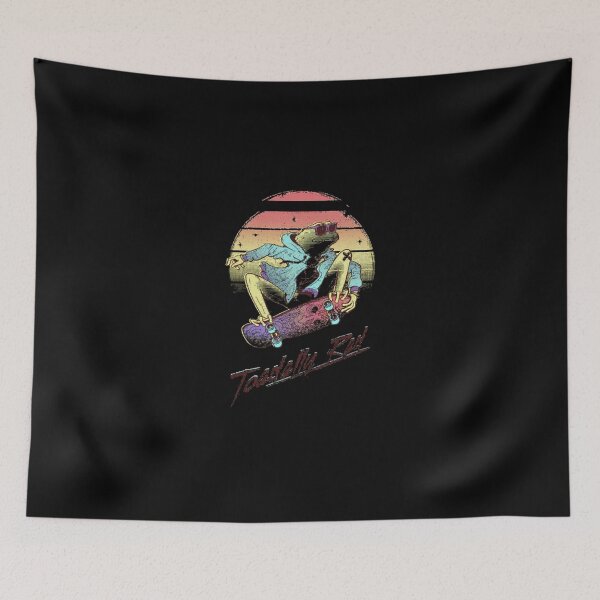 Item preview, Toadally Rad Skater Frog Retro Sunset designed and sold by NainaMore.