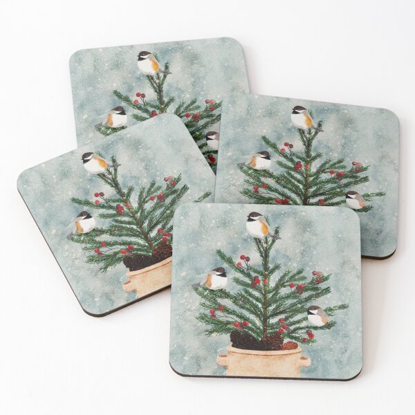 Item preview, Holiday Boreal Chickadees designed and sold by Peleegirl.