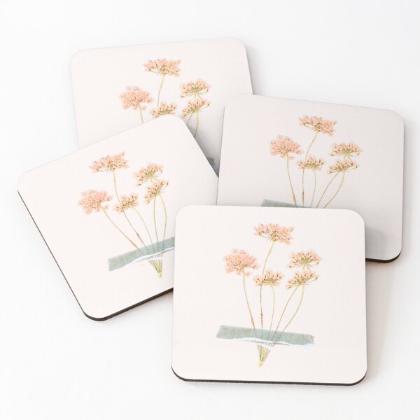 Item preview, Vintage Pressed Pink Flowers: Cottagecore Taped Botanical Scrapbook Art designed and sold by Kat Designs Store.