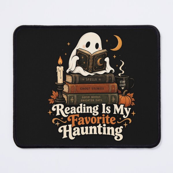 Item preview, Reading Is My Favorite Haunting – Cute Ghost Reading Books, Vintage Halloween Book Lover Design designed and sold by Sanika arts .