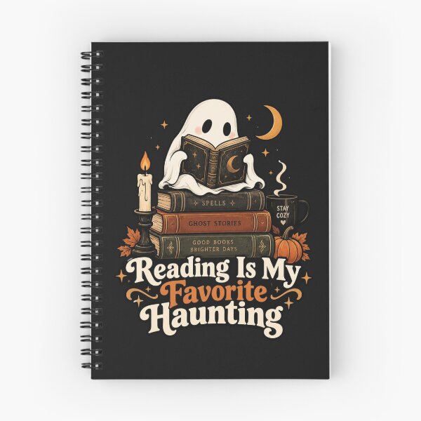 Item preview, Reading Is My Favorite Haunting – Cute Ghost Reading Books, Vintage Halloween Book Lover Design designed and sold by Sanika arts .
