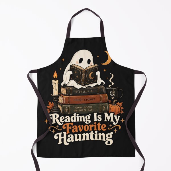 Item preview, Reading Is My Favorite Haunting – Cute Ghost Reading Books, Vintage Halloween Book Lover Design designed and sold by Sanika arts .